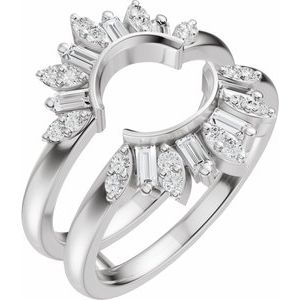 3/8 Ctw Straight Baguette Lab-Grown Diamond Ring Guard