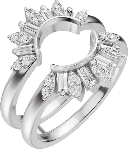 3/8 Ctw Straight Baguette Lab-Grown Diamond Ring Guard