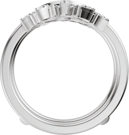 3/8 Ctw Straight Baguette Lab-Grown Diamond Ring Guard - White Gold - Lab Grown Diamond