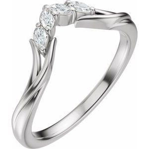 1/8 Ctw Marquise Lab-Grown Diamond Contour Band
