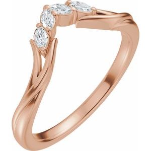 1/8 Ctw Marquise Lab-Grown Diamond Contour Band
