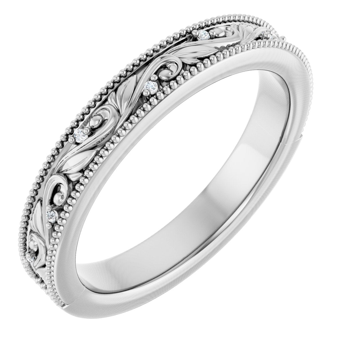 .02 Ctw Lab-Grown Diamond Wedding Band
