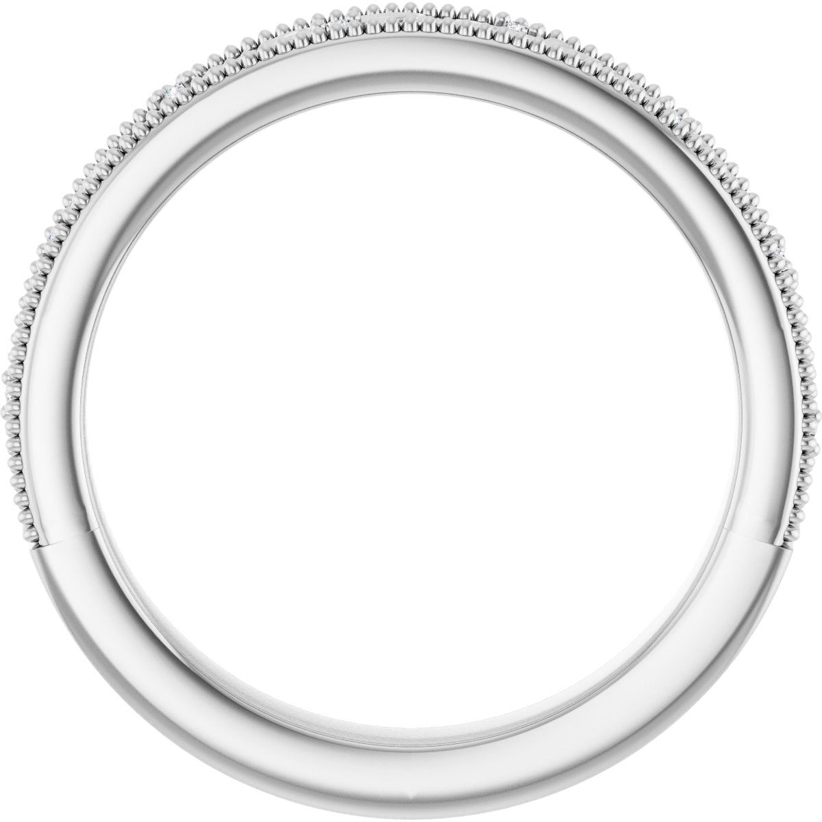 .02 Ctw Lab-Grown Diamond Wedding Band - White Gold - Lab Grown Diamond