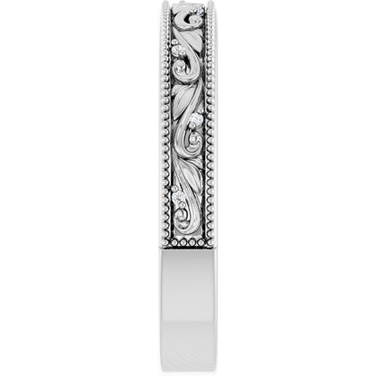 .02 Ctw Lab-Grown Diamond Wedding Band - White Gold - Lab Grown Diamond