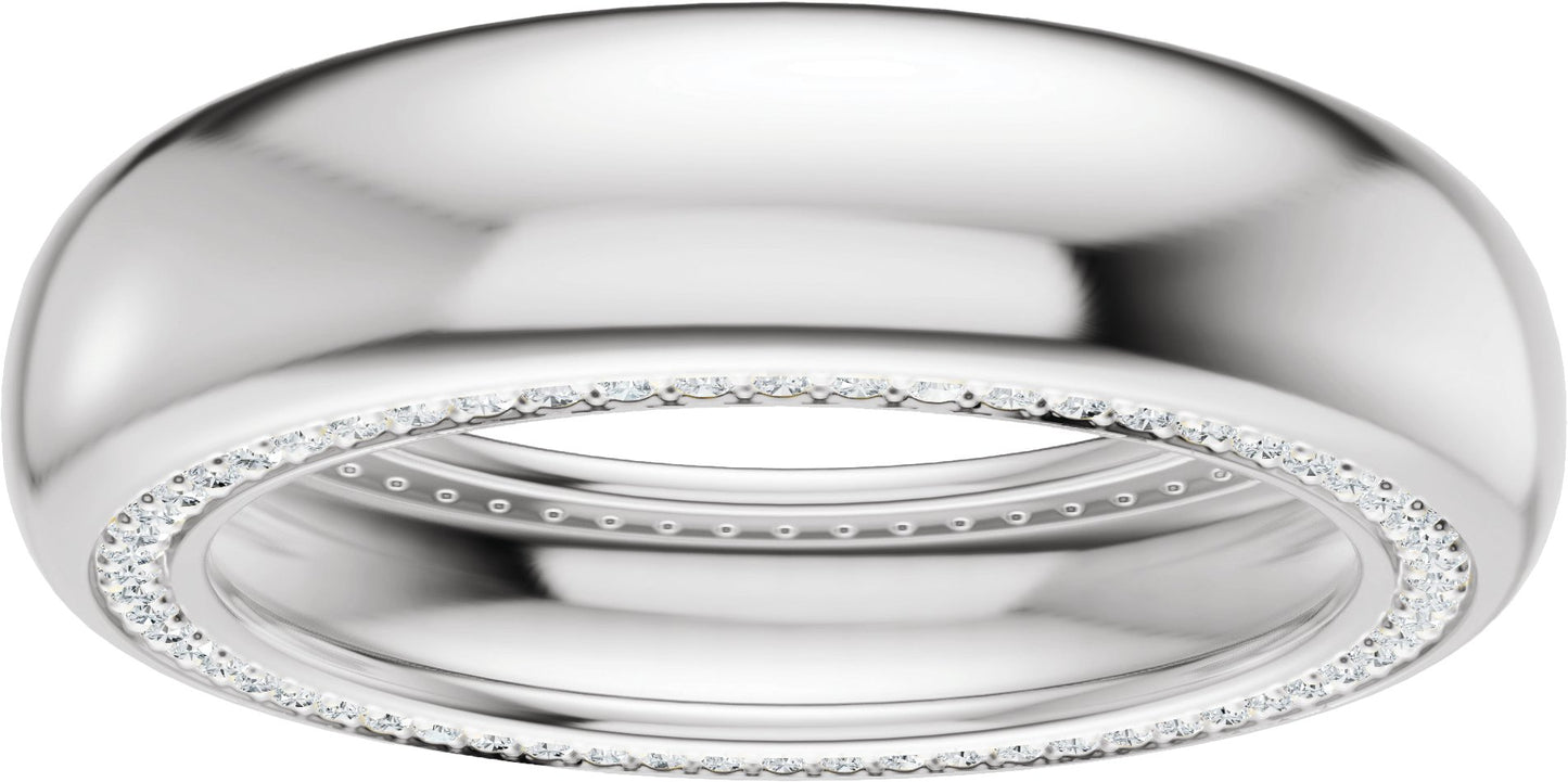 5/8 Ctw Lab-Grown Diamond Band - White Gold - Lab Grown Diamond