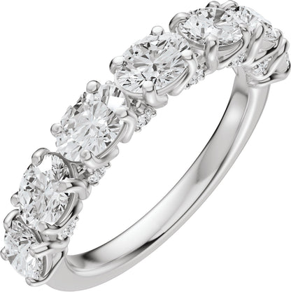 1 7/8 Ctw Oval Lab-Grown Diamond Anniversary Band