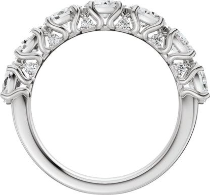 1 7/8 Ctw Oval Lab-Grown Diamond Anniversary Band - White Gold - Lab Grown Diamond