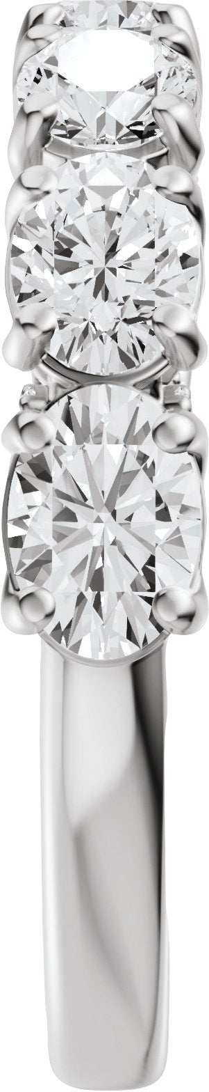 1 7/8 Ctw Oval Lab-Grown Diamond Anniversary Band - White Gold - Lab Grown Diamond