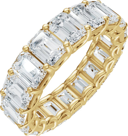 9 1/3 Ctw Emerald Lab-Grown Diamond Low Profile Eternity Band