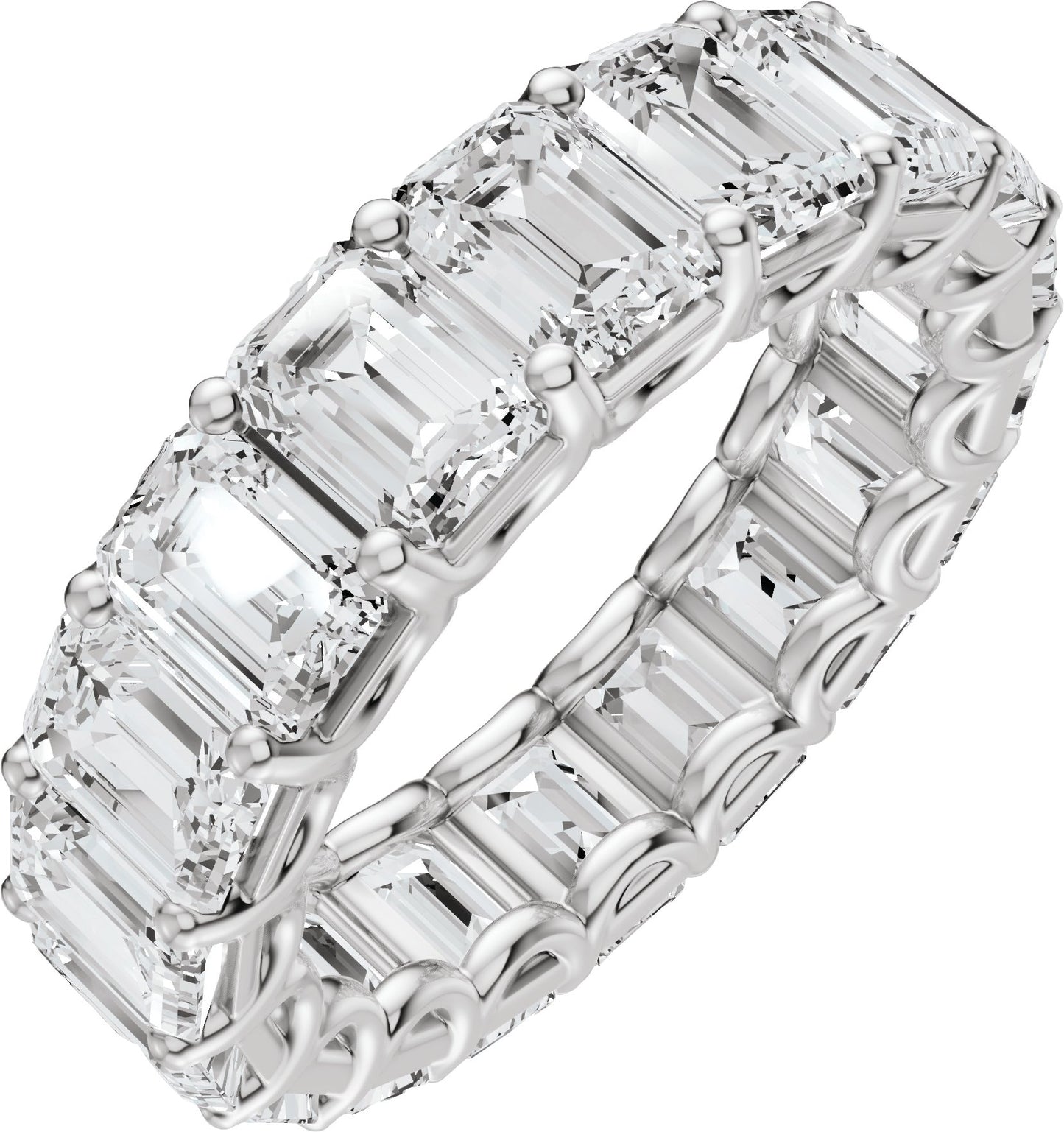 10 5/8 Ctw Emerald Lab-Grown Diamond Low Profile Eternity Band