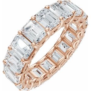 10 5/8 Ctw Emerald Lab-Grown Diamond Low Profile Eternity Band