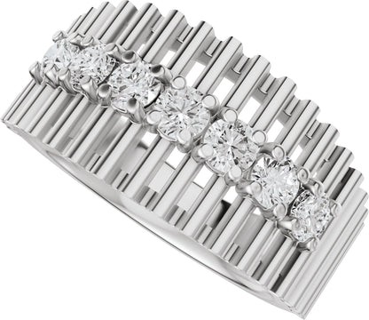 5/8 Ctw Lab-Grown Diamond Anniversary Band - White Gold - Lab Grown Diamond