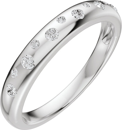 1/5 Ctw Lab-Grown Diamond Anniversary Band - White Gold - Lab Grown Diamond