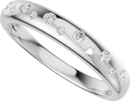 1/5 Ctw Lab-Grown Diamond Anniversary Band - White Gold - Lab Grown Diamond