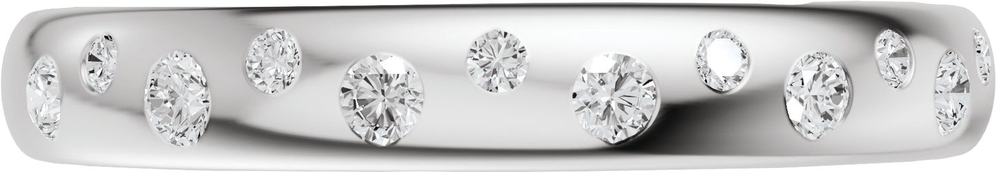 1/5 Ctw Lab-Grown Diamond Anniversary Band - White Gold - Lab Grown Diamond