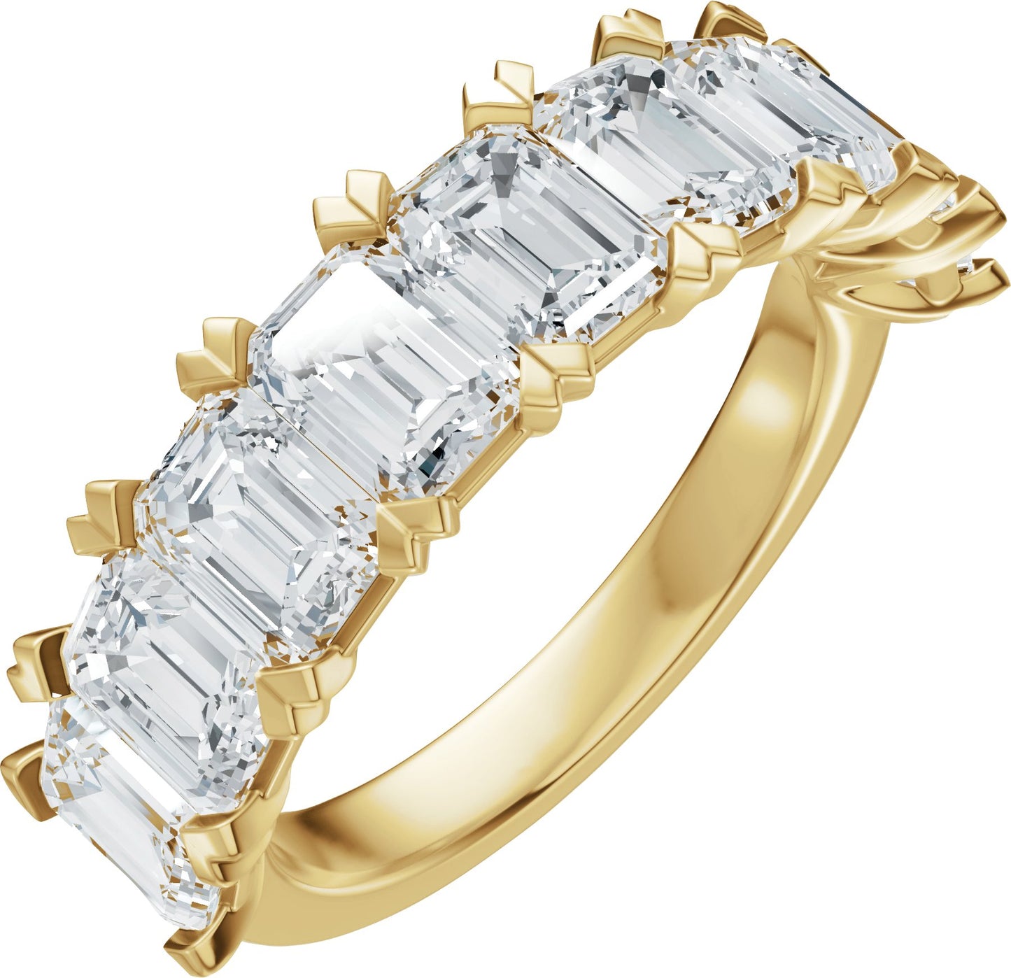 3 5/8 Ctw Emerald Lab-Grown Diamond Low Profile Anniversary Band