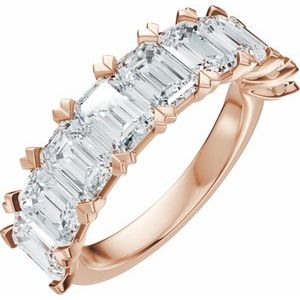 3 5/8 Ctw Emerald Lab-Grown Diamond Low Profile Anniversary Band