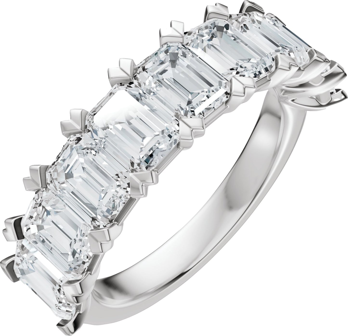 3 5/8 Ctw Emerald Lab-Grown Diamond Low Profile Anniversary Band