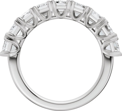 3 5/8 Ctw Emerald Lab-Grown Diamond Low Profile Anniversary Band - White Gold - Lab Grown Diamond