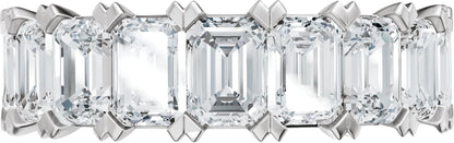 3 5/8 Ctw Emerald Lab-Grown Diamond Low Profile Anniversary Band - White Gold - Lab Grown Diamond