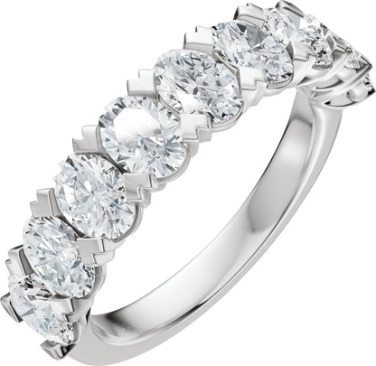 2 1/3 Ctw Oval Lab-Grown Diamond Low Profile Anniversary Band