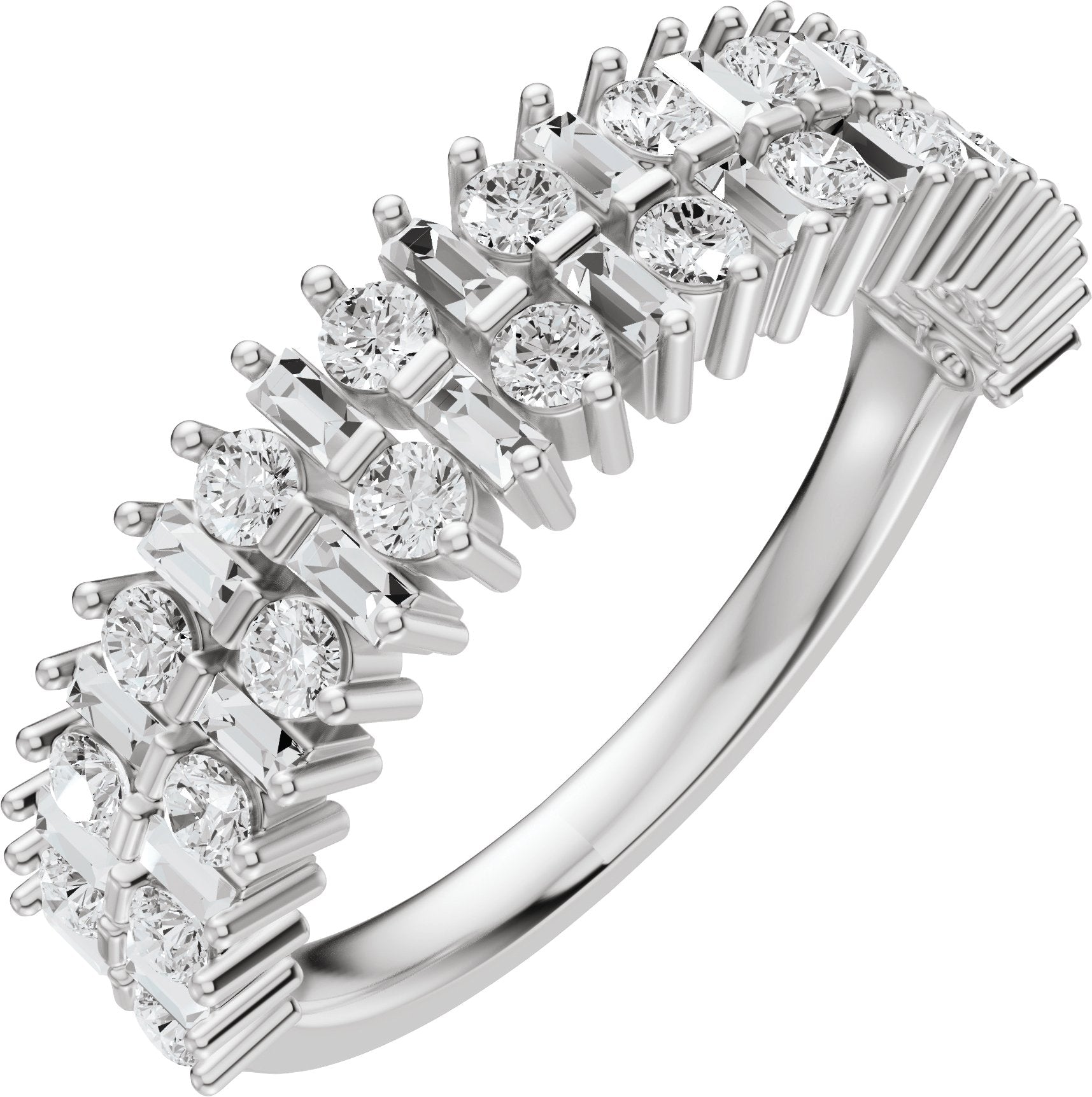 1 Ctw Lab-Grown Diamond Anniversary Band - White Gold - Lab Grown Diamond