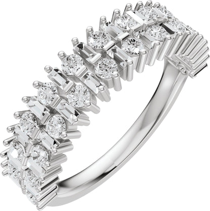 1 Ctw Lab-Grown Diamond Anniversary Band - White Gold - Lab Grown Diamond