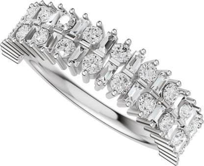 1 Ctw Lab-Grown Diamond Anniversary Band - White Gold - Lab Grown Diamond
