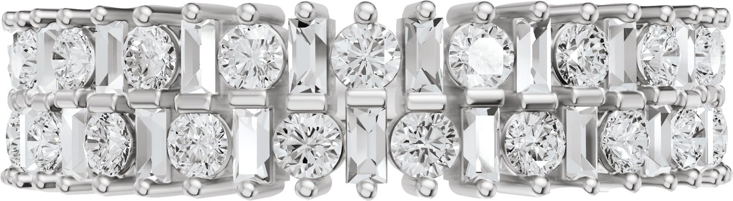 1 Ctw Lab-Grown Diamond Anniversary Band - White Gold - Lab Grown Diamond