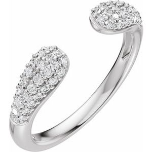 1/3 Ctw Lab-Grown Diamond Open Band