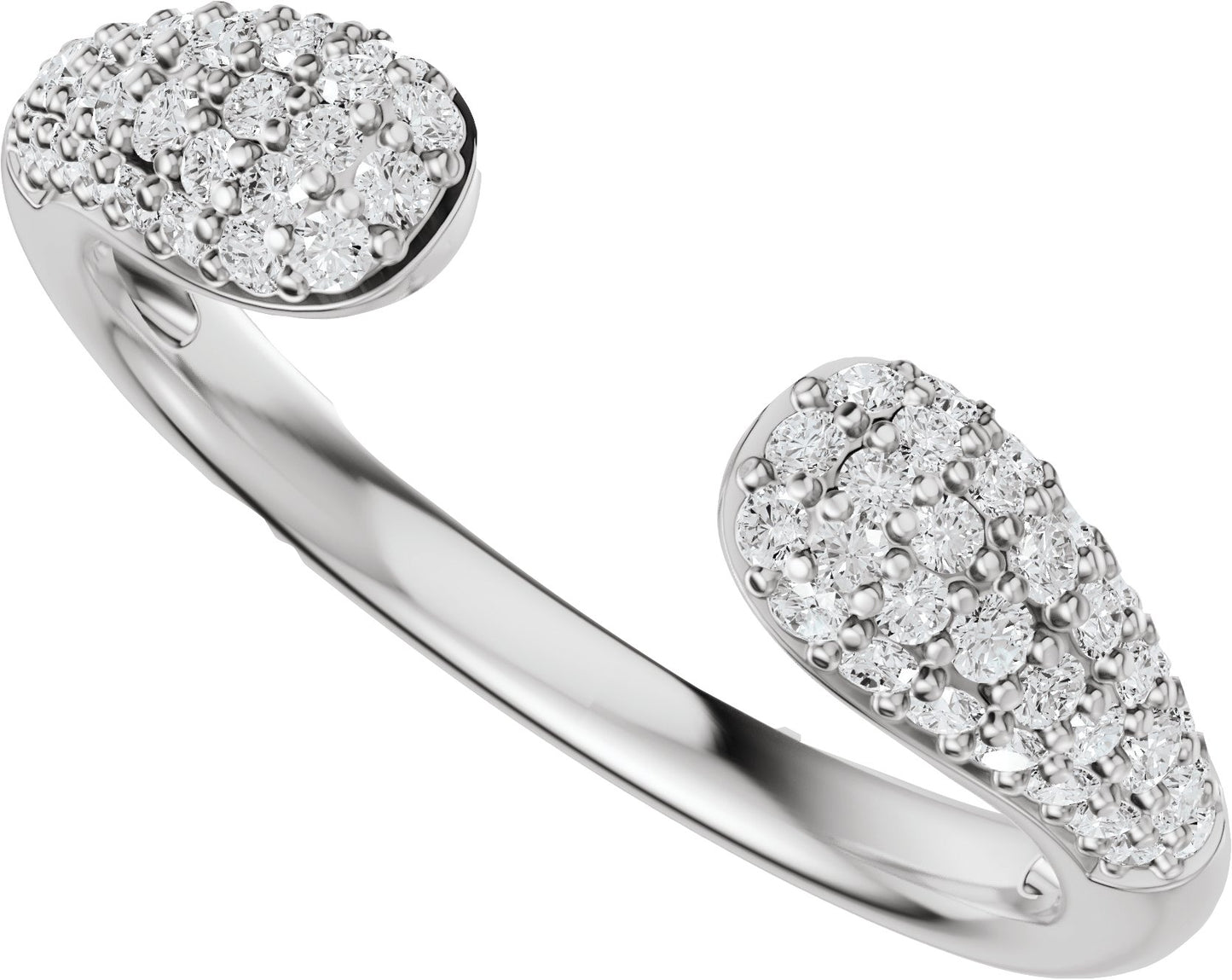 1/3 Ctw Lab-Grown Diamond Open Band - White Gold - Lab Grown Diamond