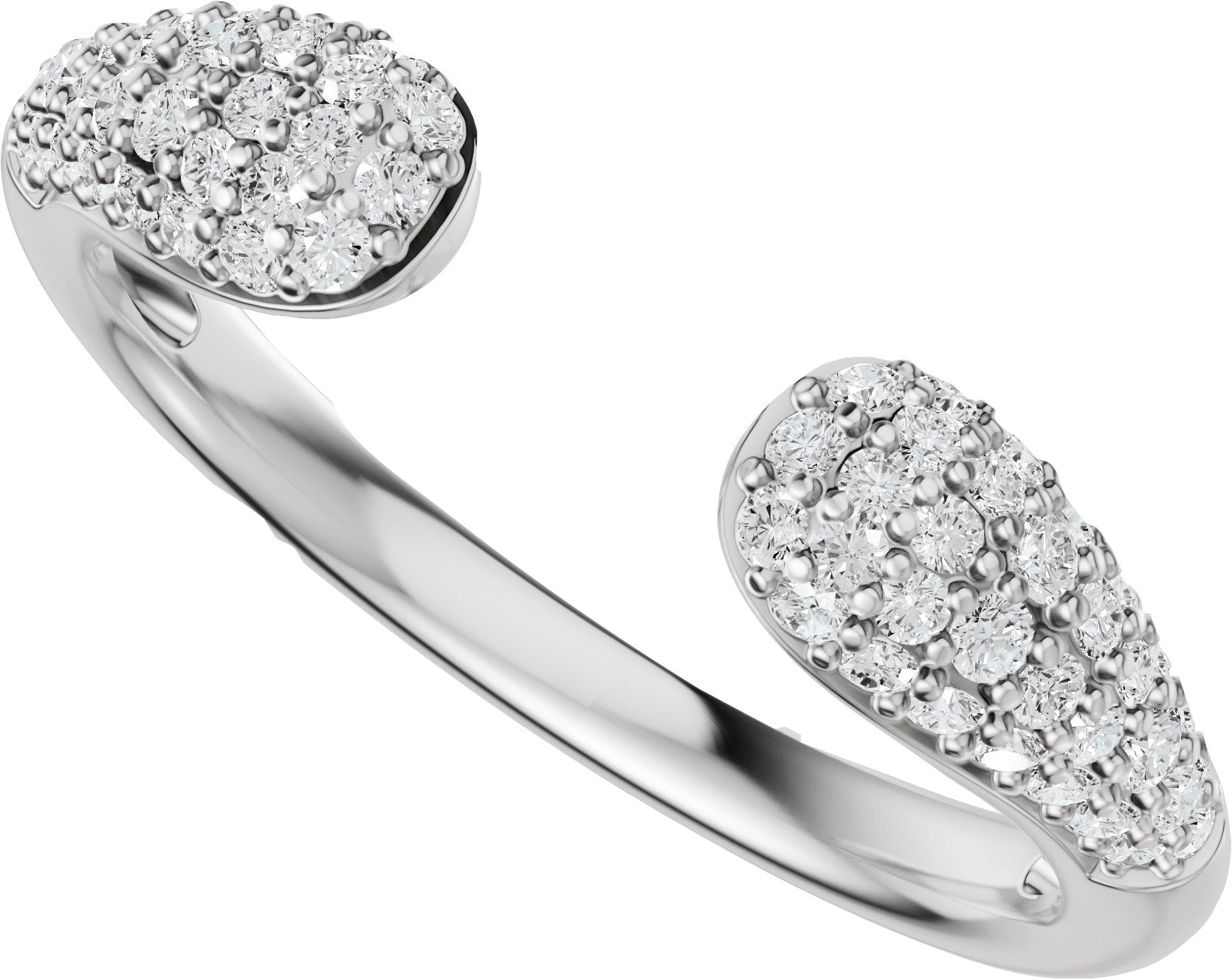 1/3 Ctw Lab-Grown Diamond Open Band - White Gold - Lab Grown Diamond