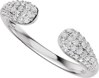 1/3 Ctw Lab-Grown Diamond Open Band - White Gold - Lab Grown Diamond