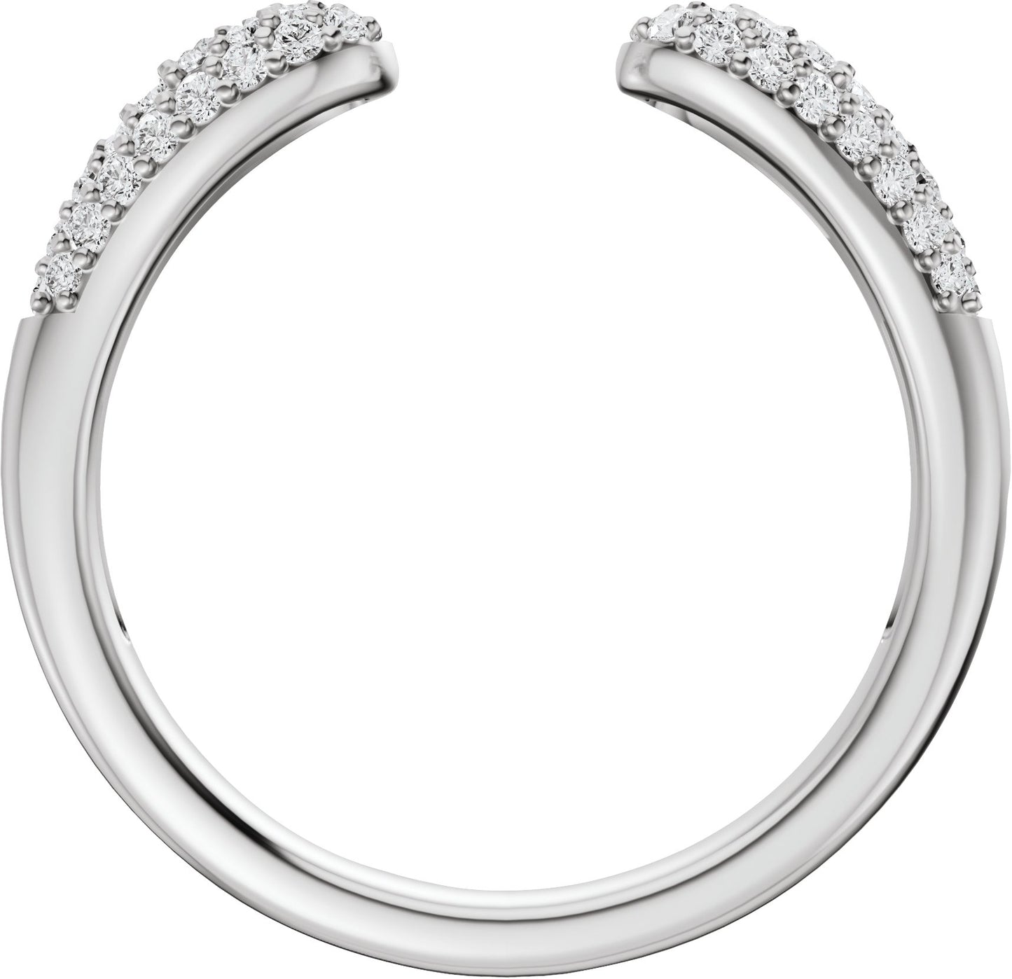 1/3 Ctw Lab-Grown Diamond Open Band - White Gold - Lab Grown Diamond