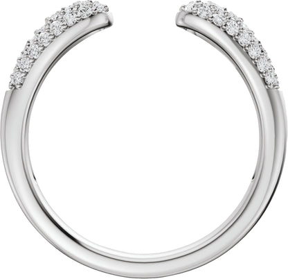 1/3 Ctw Lab-Grown Diamond Open Band - White Gold - Lab Grown Diamond