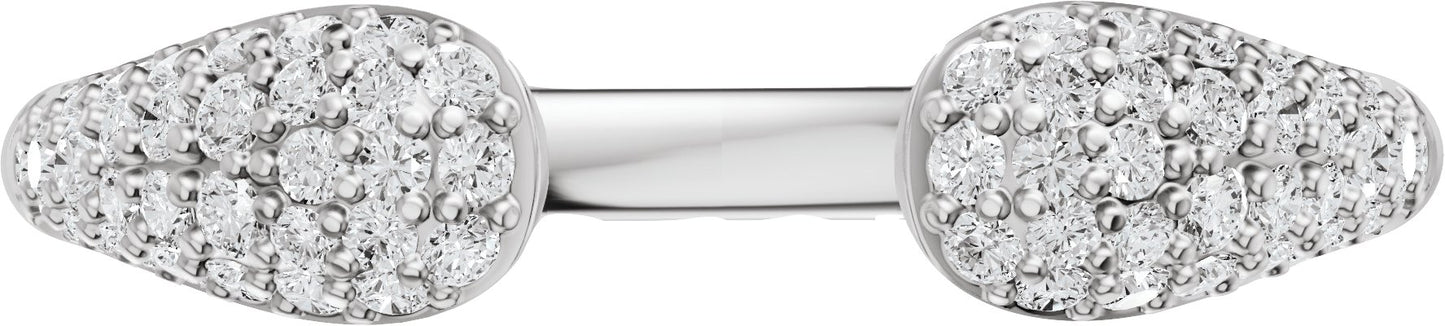 1/3 Ctw Lab-Grown Diamond Open Band - White Gold - Lab Grown Diamond