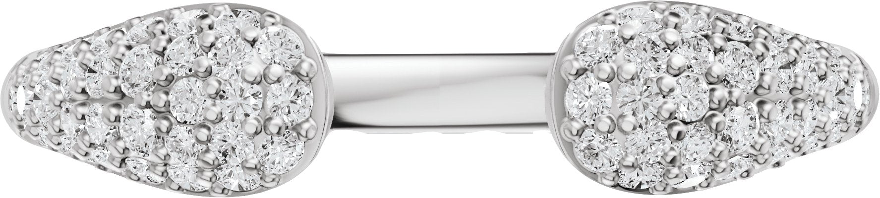 1/3 Ctw Lab-Grown Diamond Open Band - White Gold - Lab Grown Diamond