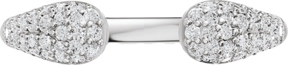 1/3 Ctw Lab-Grown Diamond Open Band - White Gold - Lab Grown Diamond