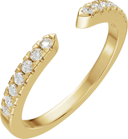 1/6 Ctw Lab-Grown Diamond Open Band