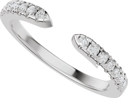 1/6 Ctw Lab-Grown Diamond Open Band - White Gold - Lab Grown Diamond