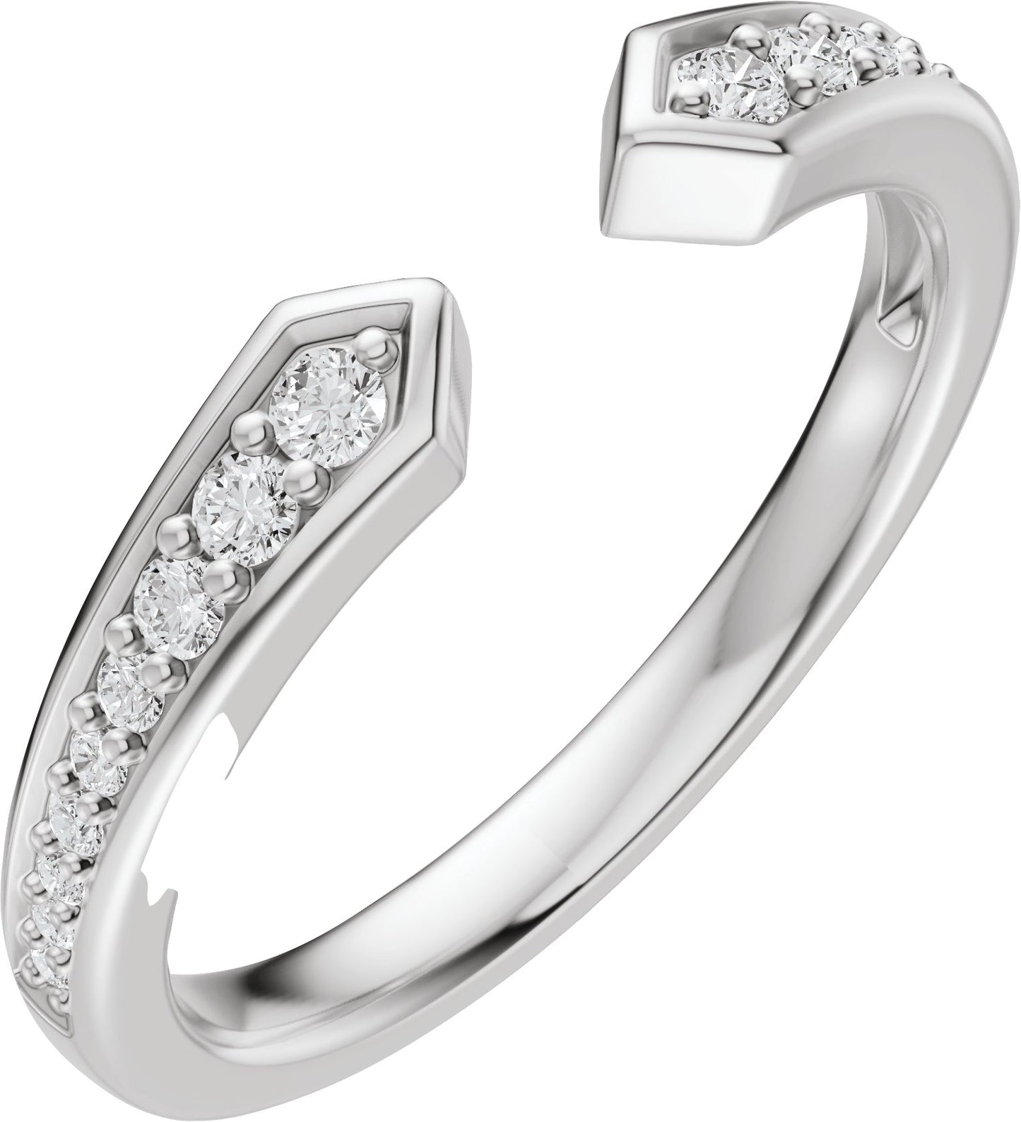 1/5 Ctw Lab-Grown Diamond Open Band