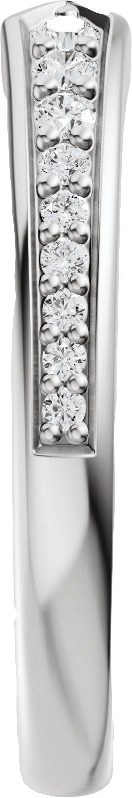 1/5 Ctw Lab-Grown Diamond Open Band - White Gold - Lab Grown Diamond