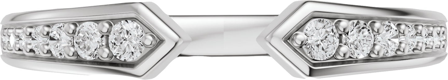 1/5 Ctw Lab-Grown Diamond Open Band - White Gold - Lab Grown Diamond