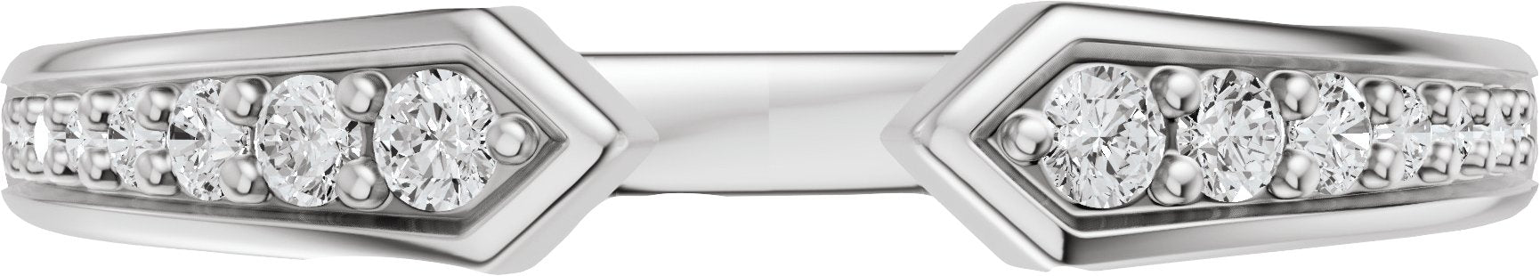 1/5 Ctw Lab-Grown Diamond Open Band - White Gold - Lab Grown Diamond