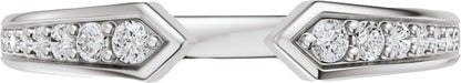 1/5 Ctw Lab-Grown Diamond Open Band - White Gold - Lab Grown Diamond