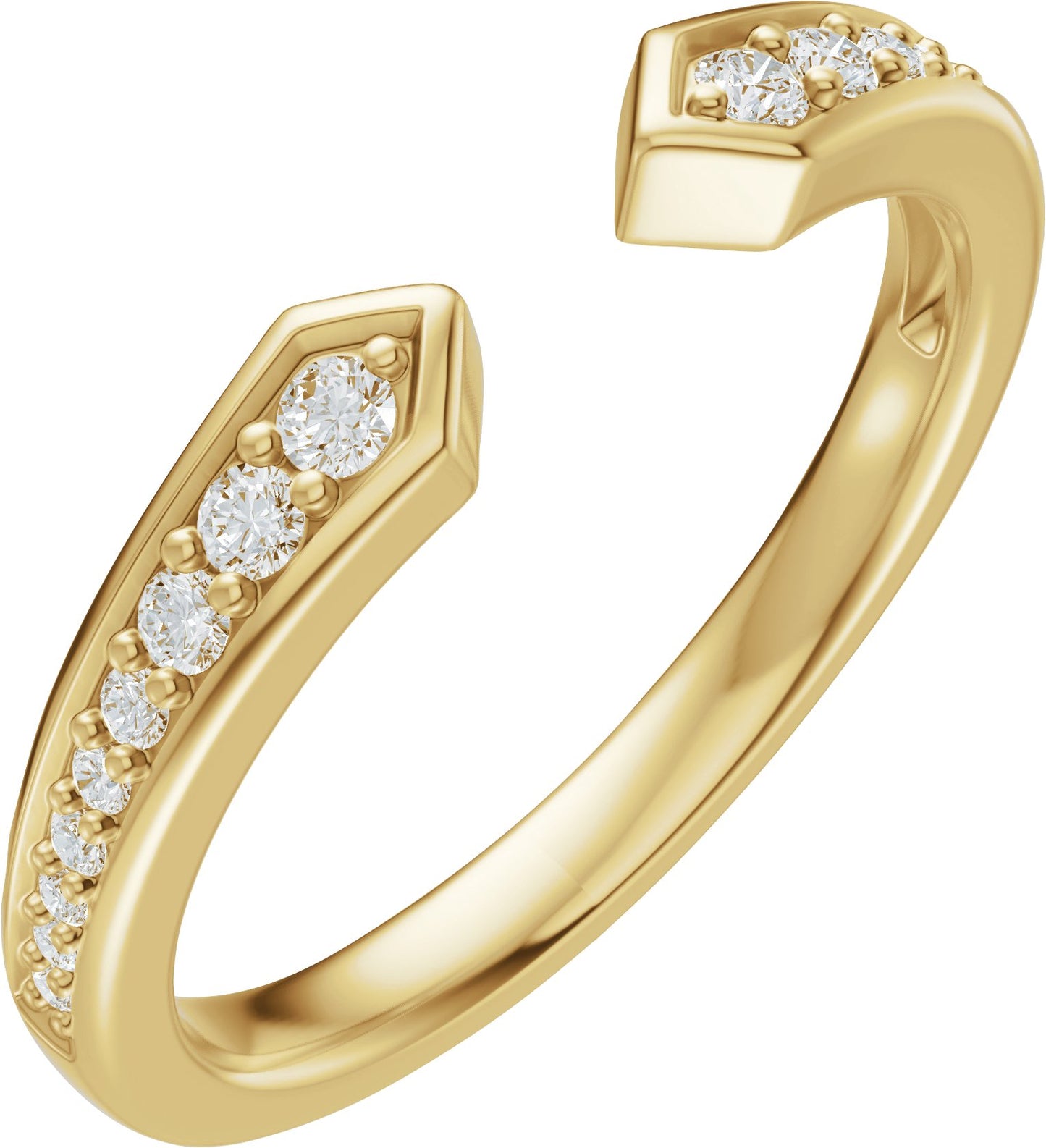 1/5 Ctw Lab-Grown Diamond Open Band