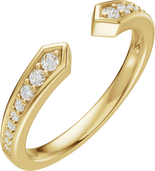 1/5 Ctw Lab-Grown Diamond Open Band