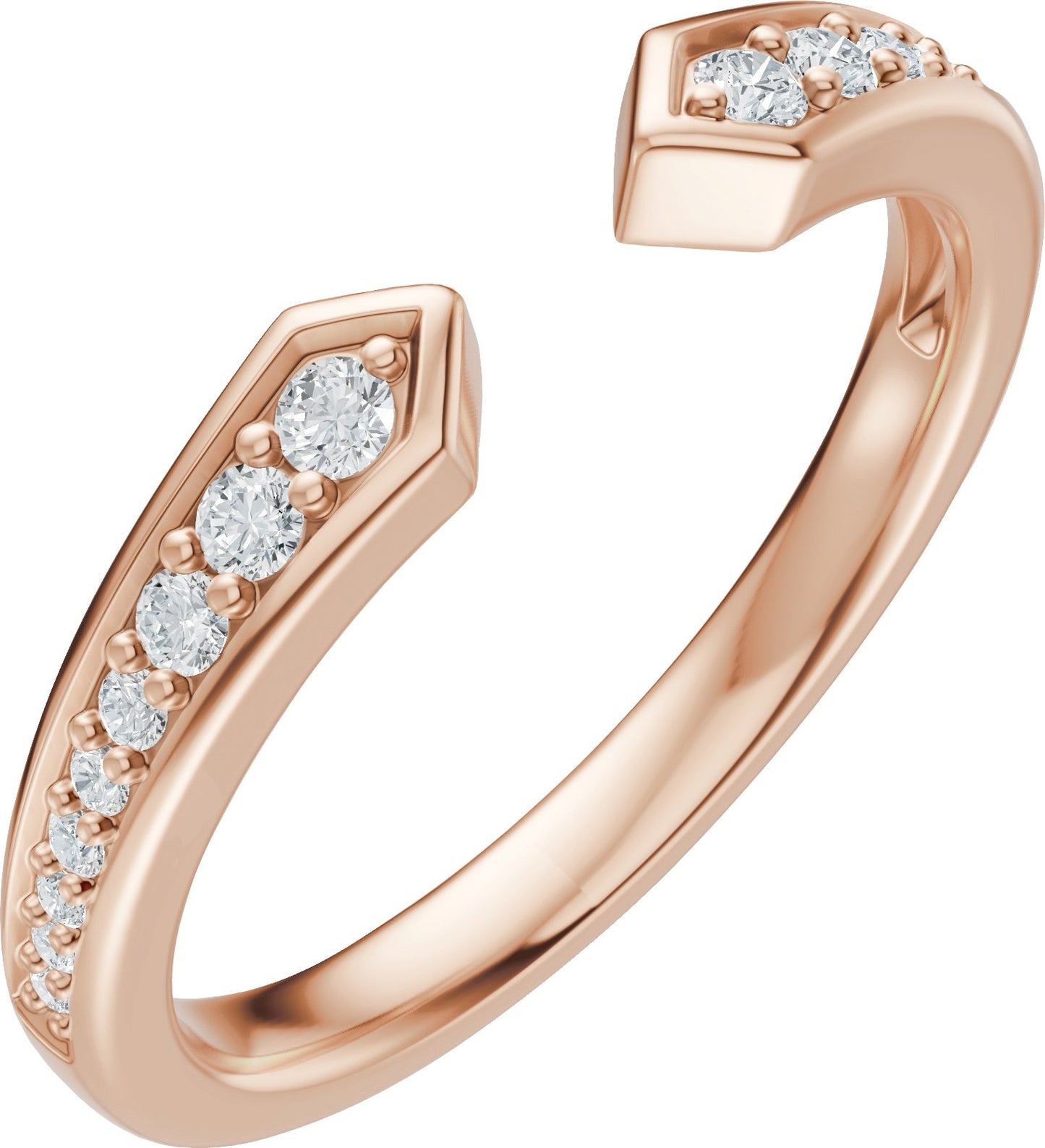 1/5 Ctw Lab-Grown Diamond Open Band