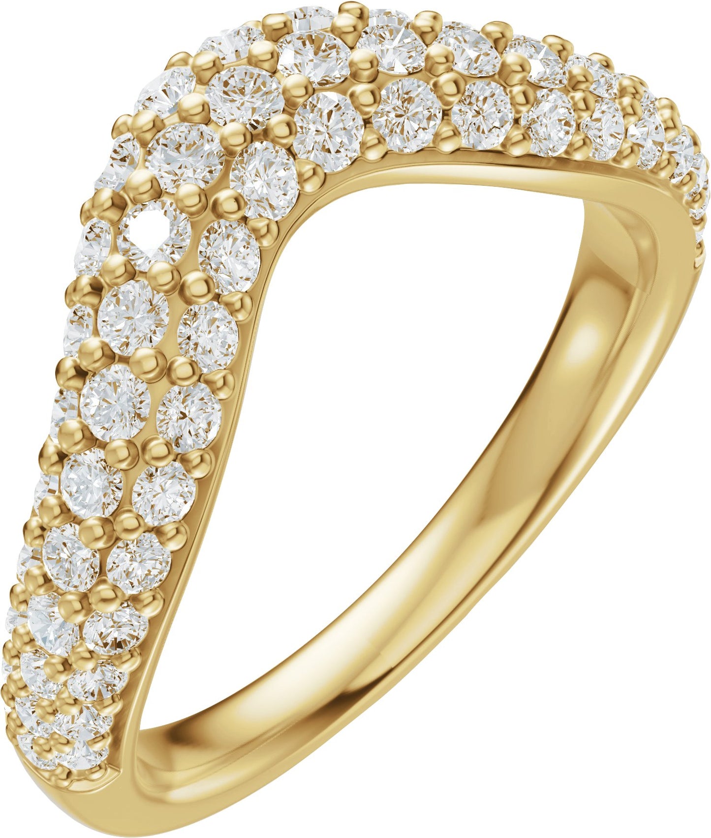 7/8 Ctw Lab-Grown Diamond Contour Band