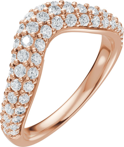 7/8 Ctw Lab-Grown Diamond Contour Band
